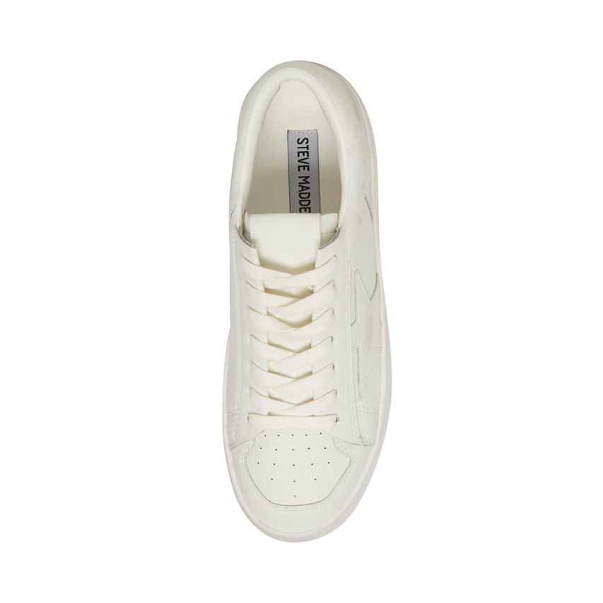 White Steve Madden Perona Women's Sneakers | PH 5084OZP